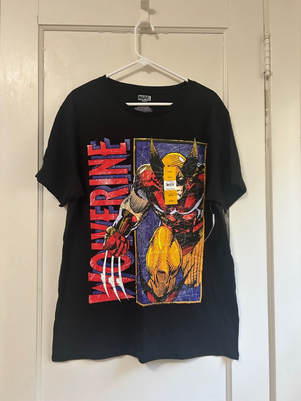 NWT!! Marvel Wolverine Tee - Black with Red & Yellow Graphic